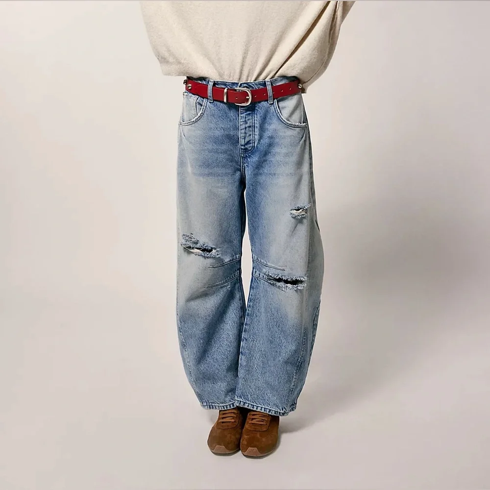 Free people We The Free Good Luck Mid-Rise Barrel Jeans - Picture 8 of 8